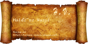 Halász Vazul névjegykártya